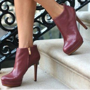 Vince Camuto Burgundy Ankle Boots